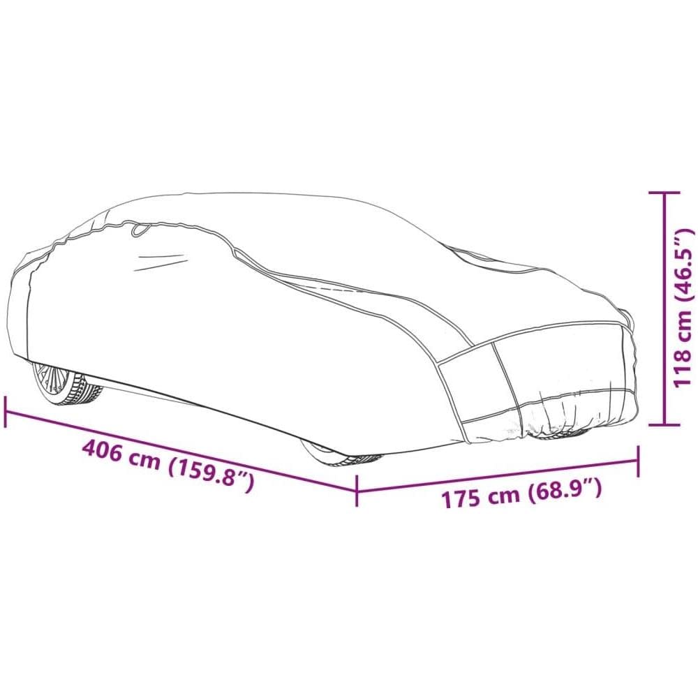 Telo Copriauto per Berlina Antigrandine S Grigio e Argento - Foto 10
