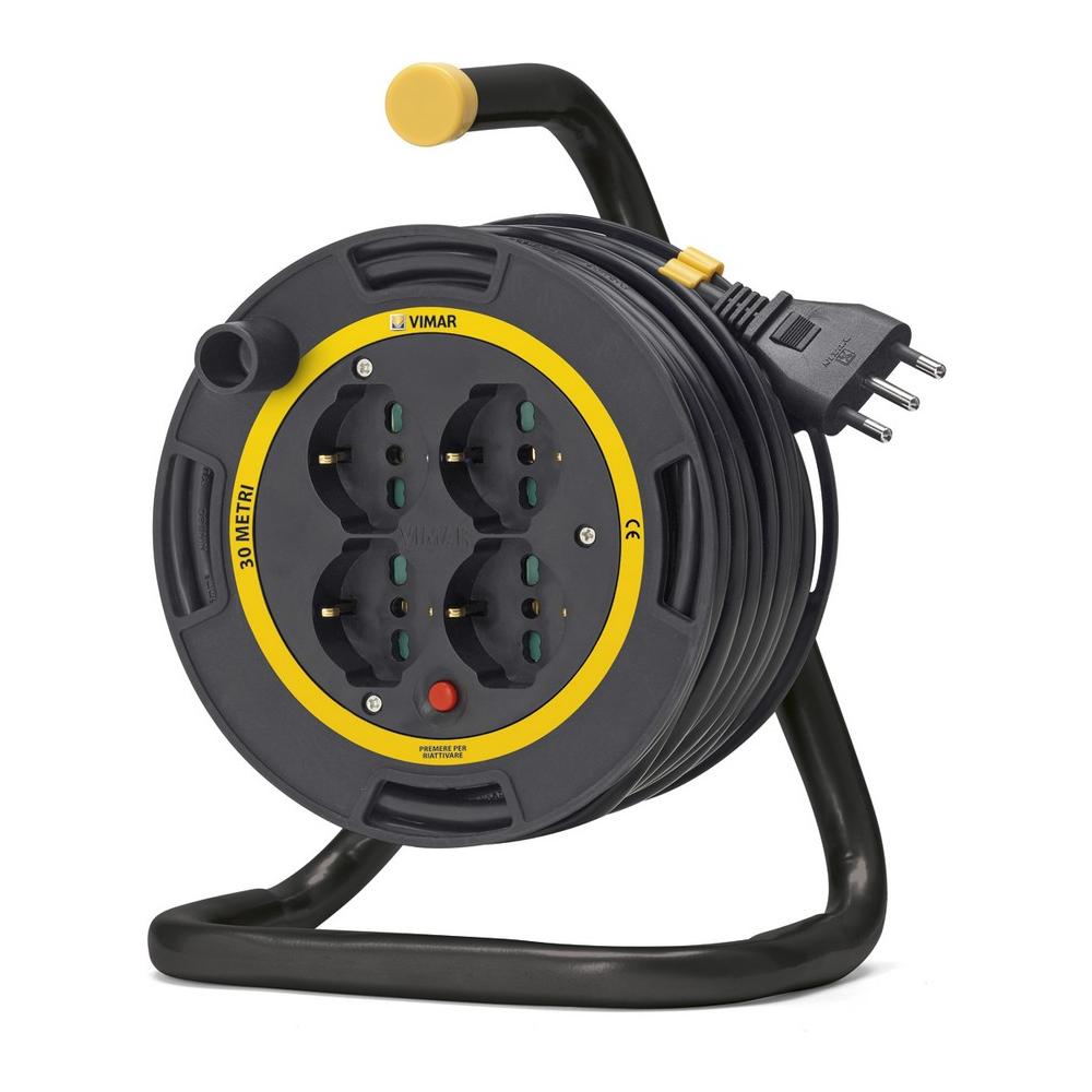 Avvolgicavo 16A 4 Uscite Universali 30 Metri - Foto 2