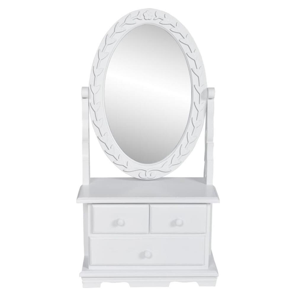 Tavolo Make Up Stile Classico Con Specchio Ovale Oscillante - Foto 1