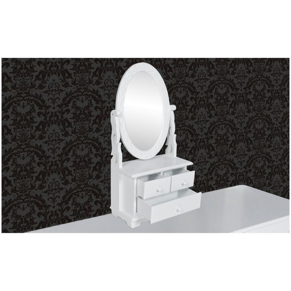 Tavolo Make Up Stile Classico Con Specchio Ovale Oscillante - Foto 2