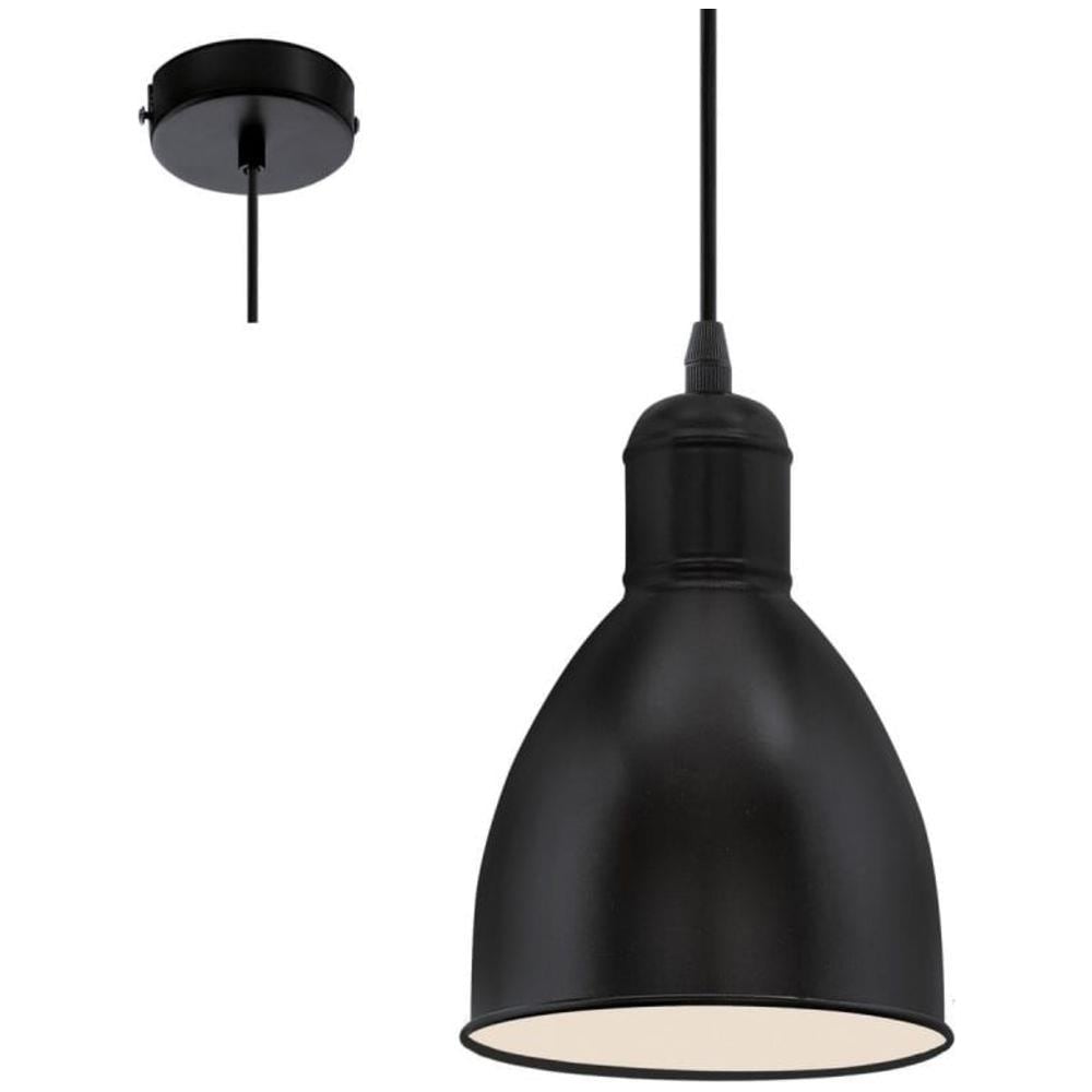 Lampada A Sospensione Priddy Nera E Bianca 49464 - Foto 1