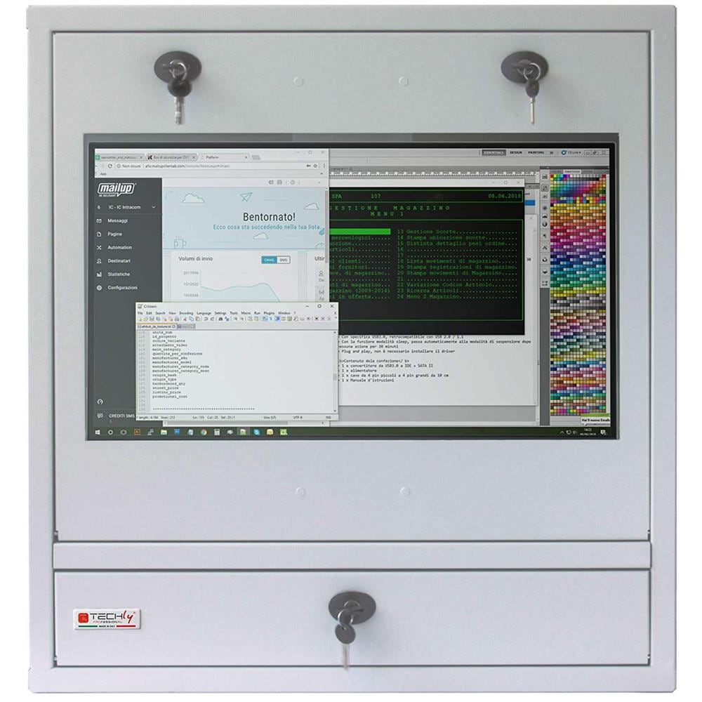 Box di Sicurezza 22" per PC / Monitor LCD / Tastiera Bianco - Foto 2