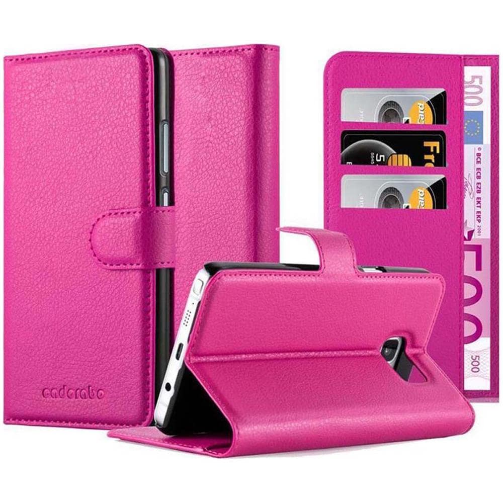 Custodia Compatibile Con Samsung Galaxy Note 5 In Rosa Vivo - Coperchio Protettiva Con Chiusura Magnetica, Funzione Stand E Tasca Per Le Carte - Foto 1