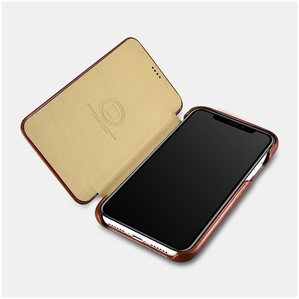 Xs Iphone Max Caso Curvo Bordo Di Lusso Serie Vera Pelle Rossa - Foto 2