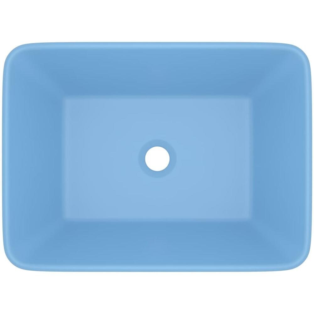Lavandino Luxury Azzurro Opaco 41x30x12 cm in Ceramica - Foto 2