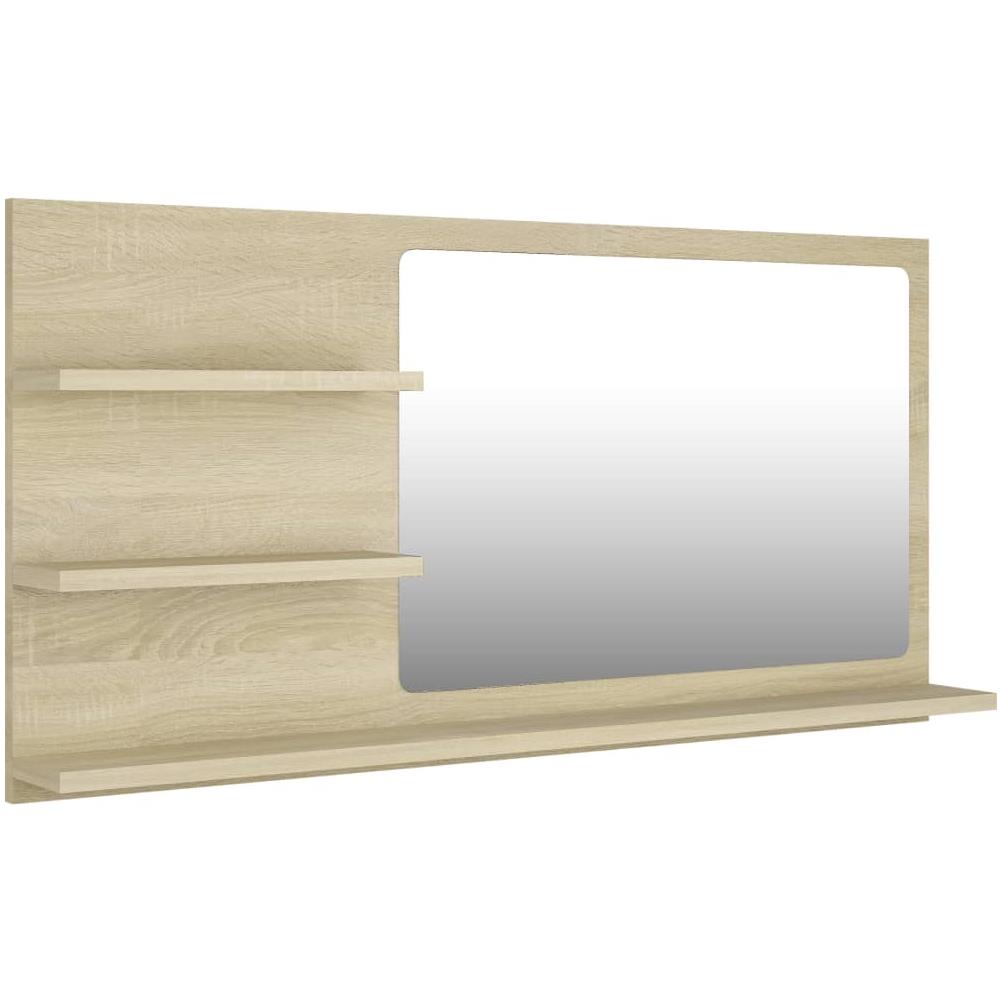 Specchio da Bagno Rovere Sonoma 90x10,5x45 cm Legno Multistrato - Foto 2