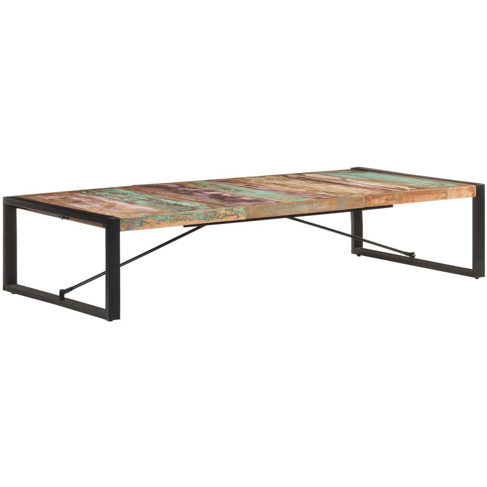 Tavolino Da Salotto 180x90x40 Cm In Legno Massello Di Recupero - Foto 8