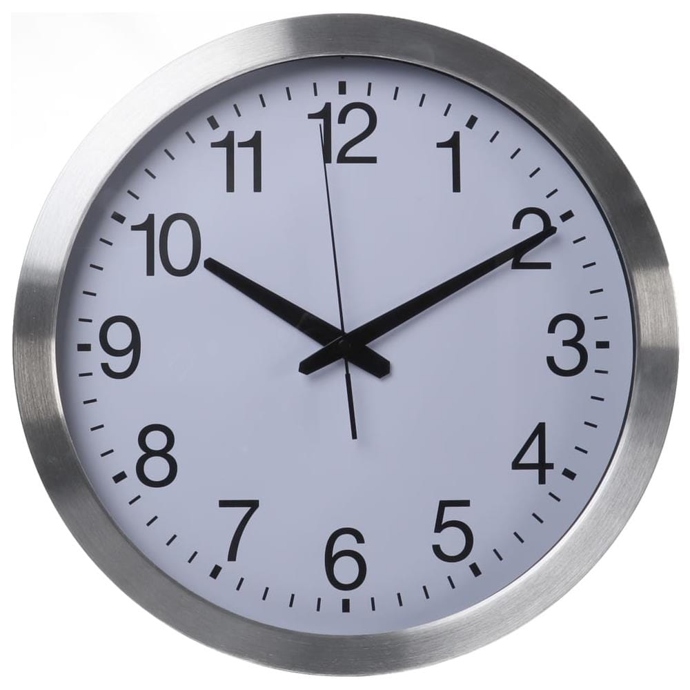 Orologio da Parete 40 cm Bianco e Argento - Foto 2