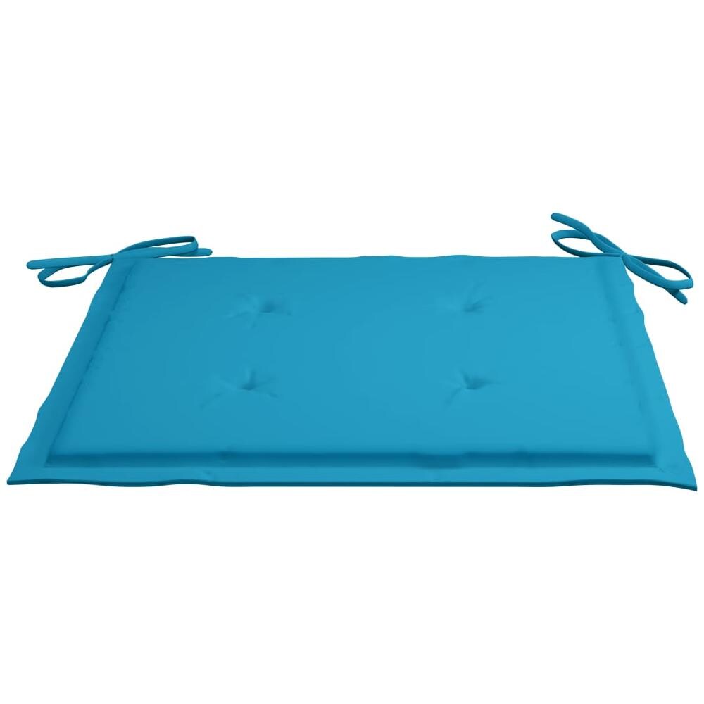 Cuscini per Sedie da Esterno 6 pz Blu 40x40x4 cm in Tessuto - Foto 2