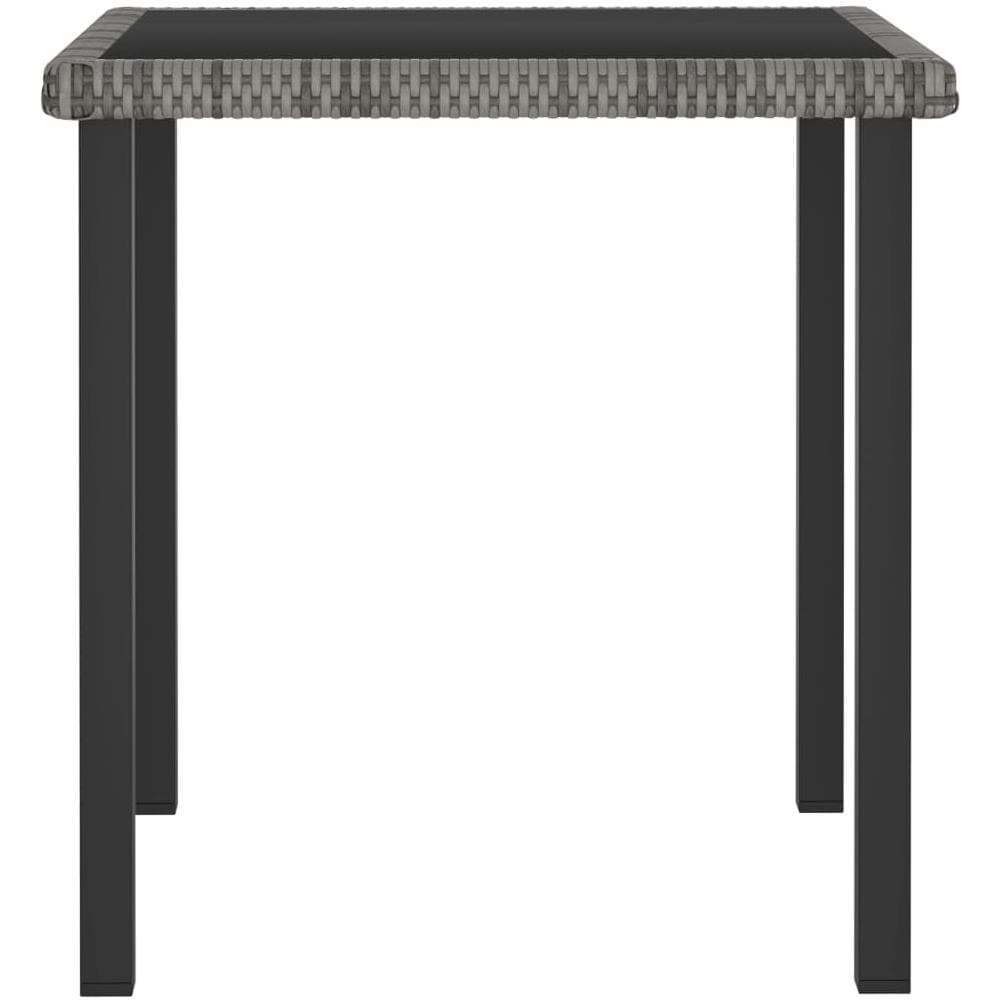 Set da Pranzo da Giardino 5 pz in Polyrattan Grigio - Foto 2