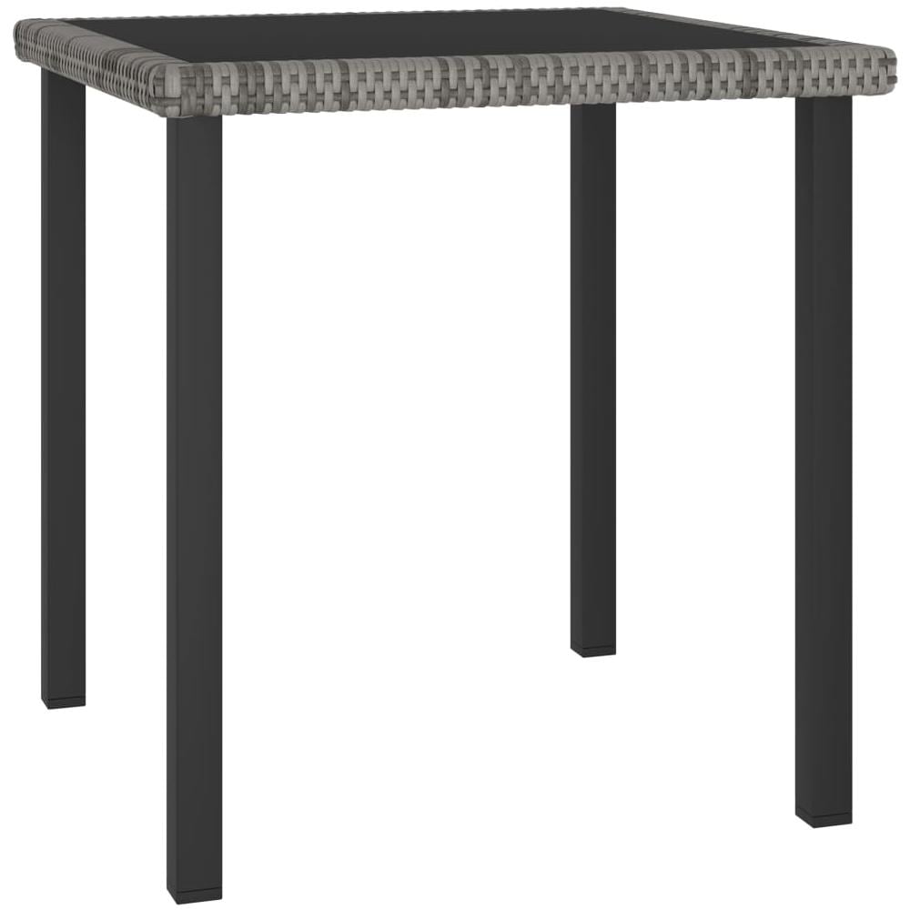 Set da Pranzo da Giardino 5 pz in Polyrattan Grigio - Foto 3