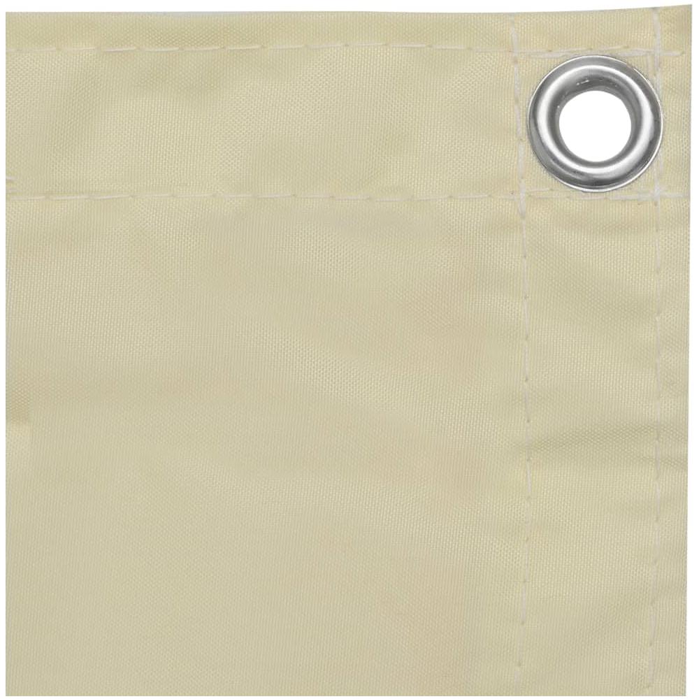 Paravento da Balcone Crema 120x600 cm Tessuto Oxford - Foto 3
