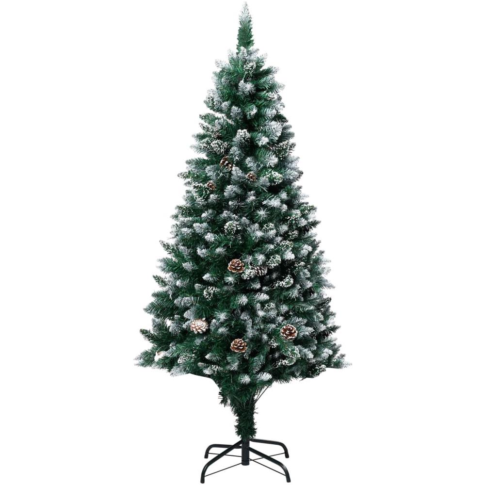 Set Albero Natale Artificiale con LED Palline e Pigne 210 cm - Foto 2