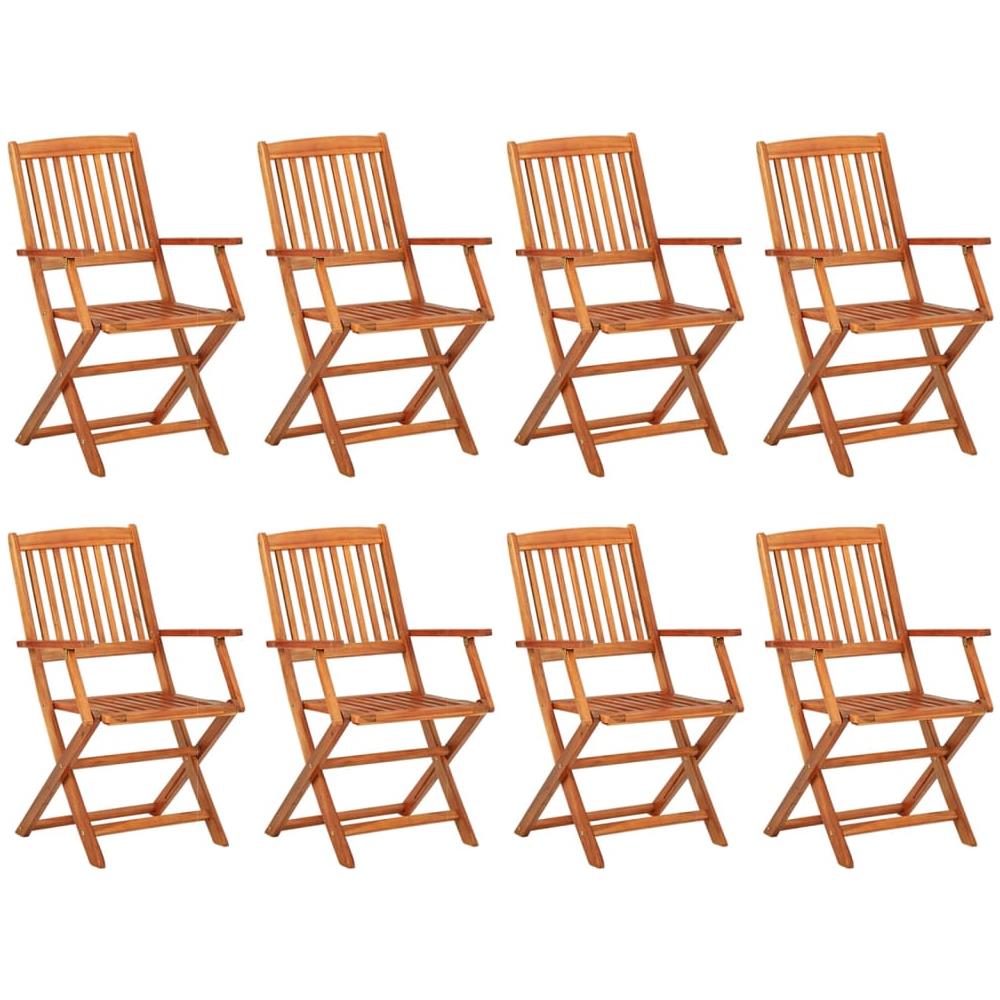 Set da Pranzo da Giardino 9pz 180x90x75cm Legno Massello Acacia - Foto 3