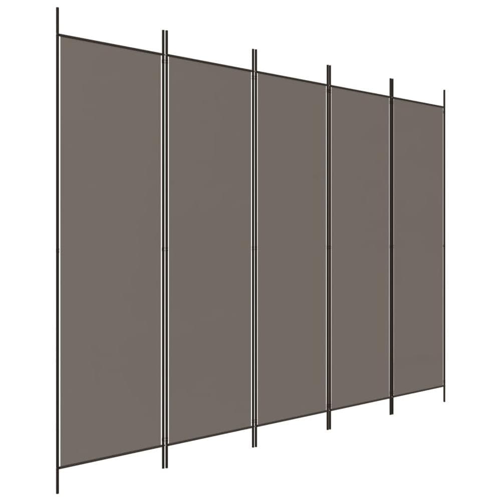 Divisorio A 5 Pannelli Antracite 250x220 Cm Tessuto - Foto 2