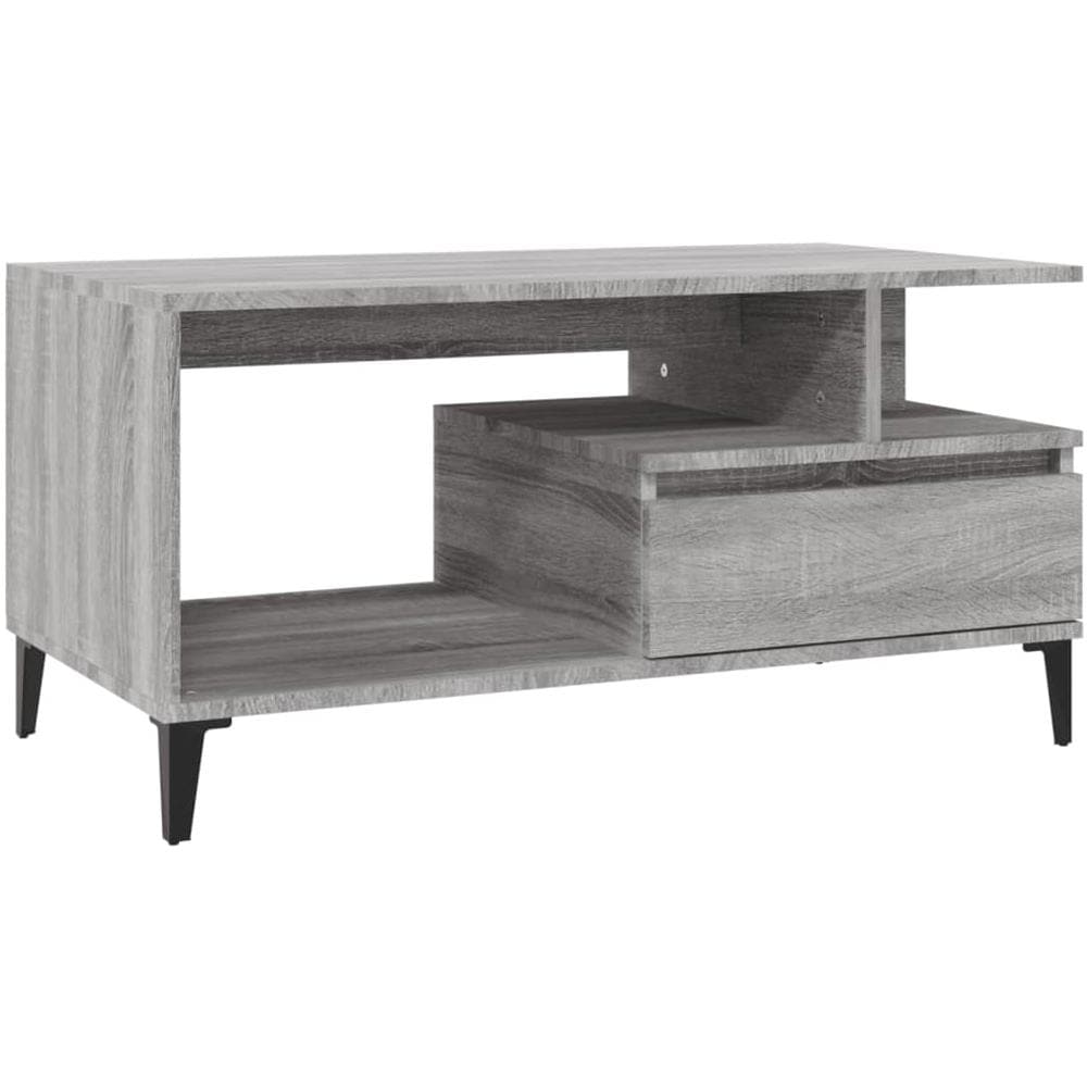 Tavolino Da Salotto Grigio Sonoma 90x49x45 Cm Legno Multistrato - Foto 1