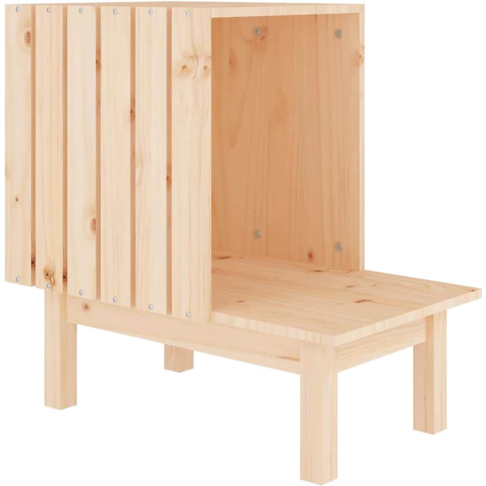 Casetta per Gatti 60x36x60 cm in Legno Massello di Pino - Foto 3