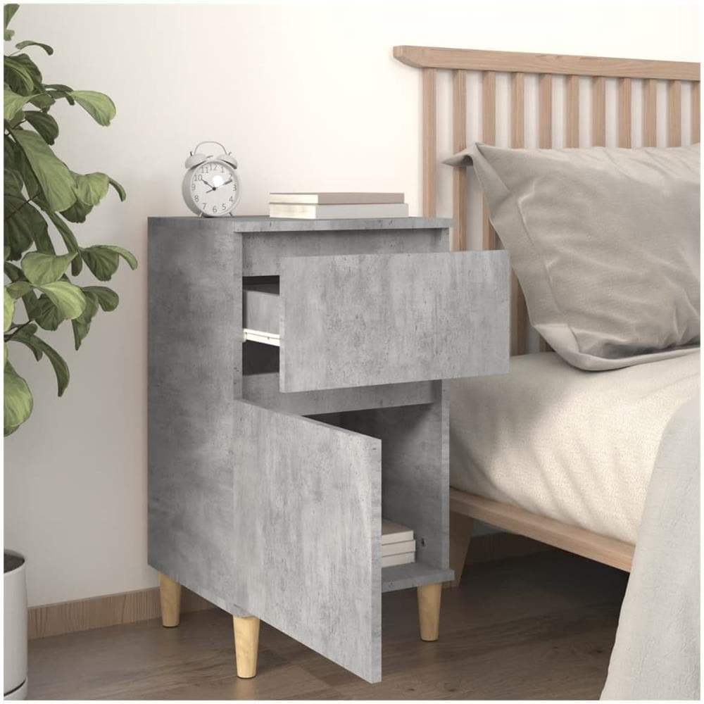 Comodino Grigio Cemento 40x35x70 Cm - Foto 3
