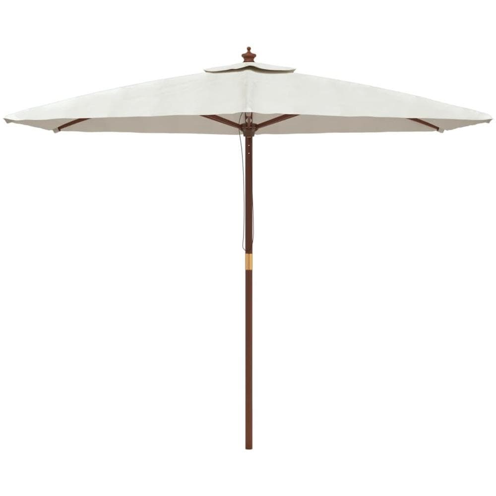Ombrellone Da Giardino Con Palo In Legno Sabbia 299x240 Cm - Foto 3