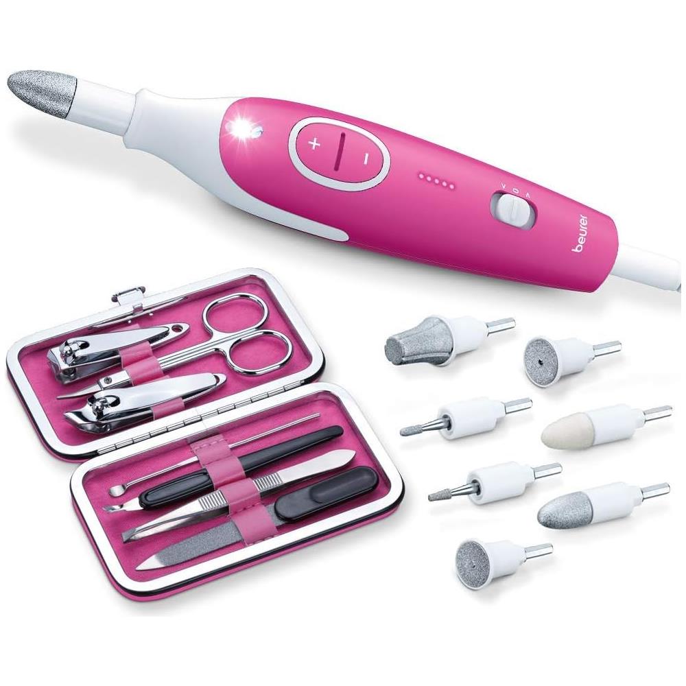 Set per Manicure e Pedicure MP 44 con 7 Accessori Colore Viola/Bianco - Foto 1