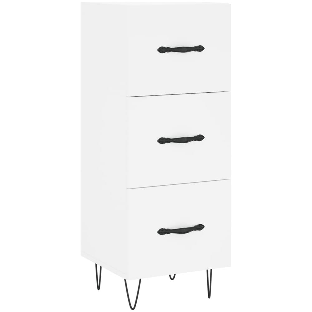 Credenza Bianca 34,5x34x90 Cm In Legno Multistrato - Foto 2