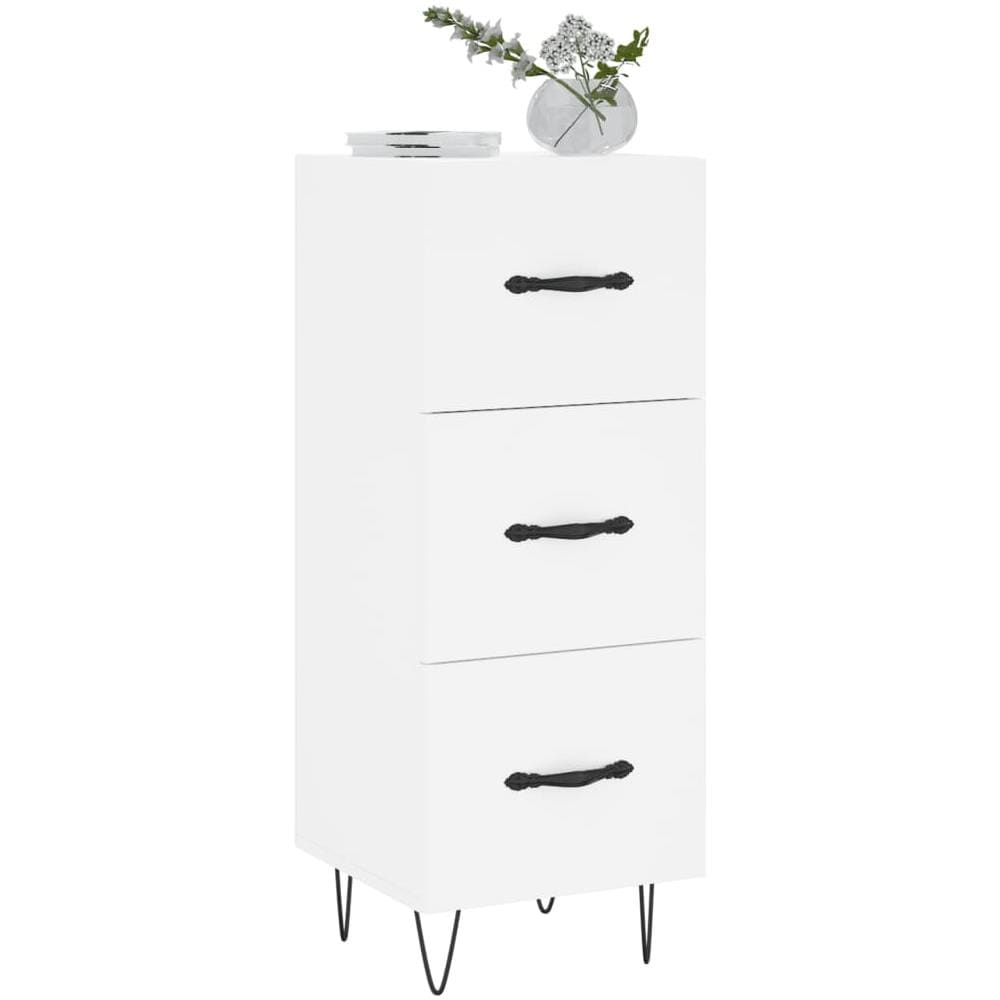 Credenza Bianca 34,5x34x90 Cm In Legno Multistrato - Foto 3