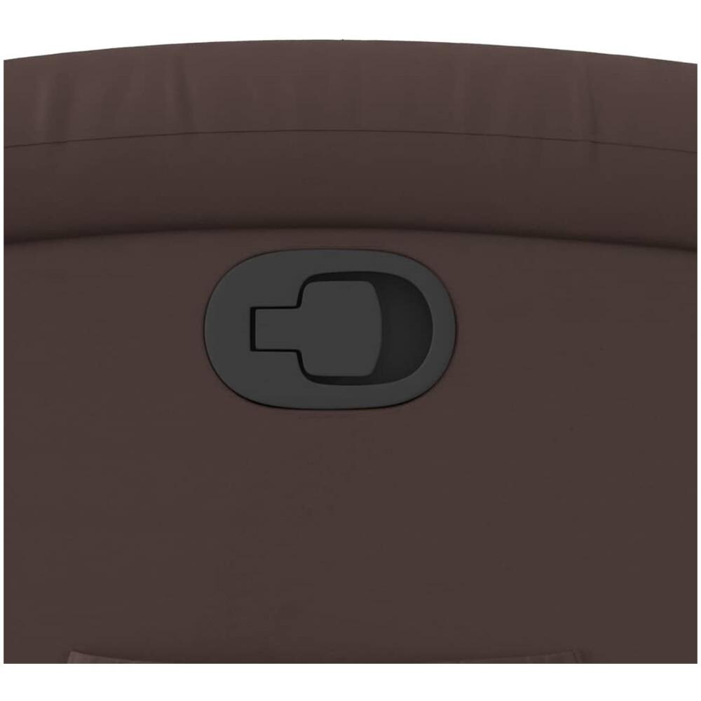 Poltrona Reclinabile Marrone In Similpelle - Foto 9