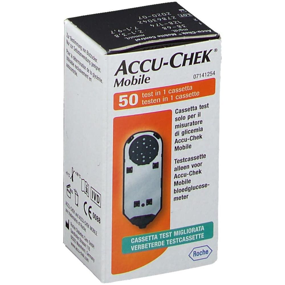 Strisce Misurazione Glicemia Accu-Chek Mobile 50 Test Mic 2 - Foto 1