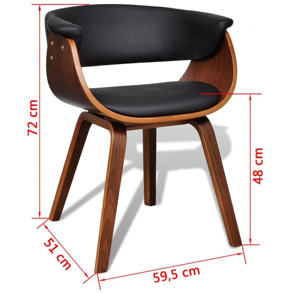 Sedia Moderna Da Tavola In Pelle Artificiale E Legno 2 Articoli - Foto 19