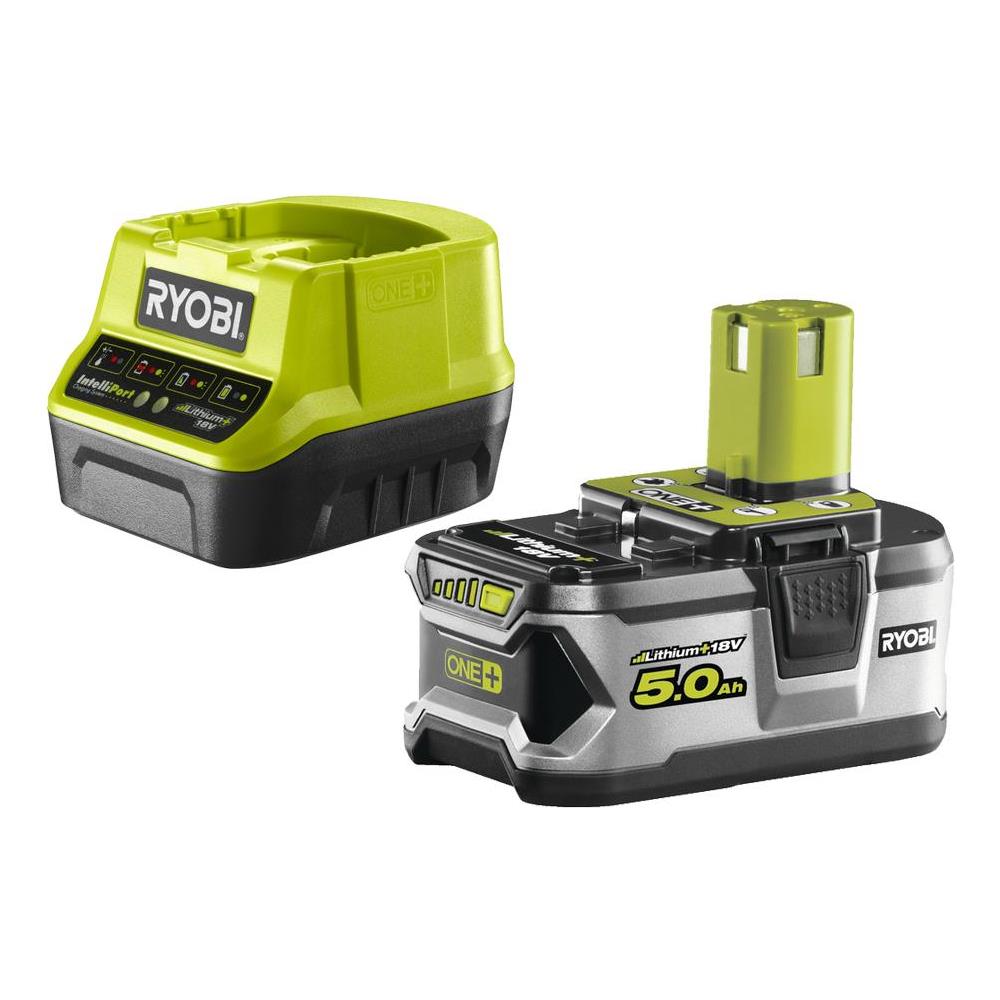 Battery Pack Ryobi 18v 5.0ah Oneplus Lithiumplus - 1 Caricabatterie Rapido 2.0ah Rc18120-150 - Foto 1
