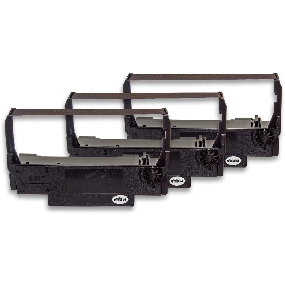 SRP 275 come ERC-38 B//R ERC-34 ERC-30 vhbw 5x Nastro Inchiostrato di Nylon per Stampante ad Aghi Bixolon SRP 270