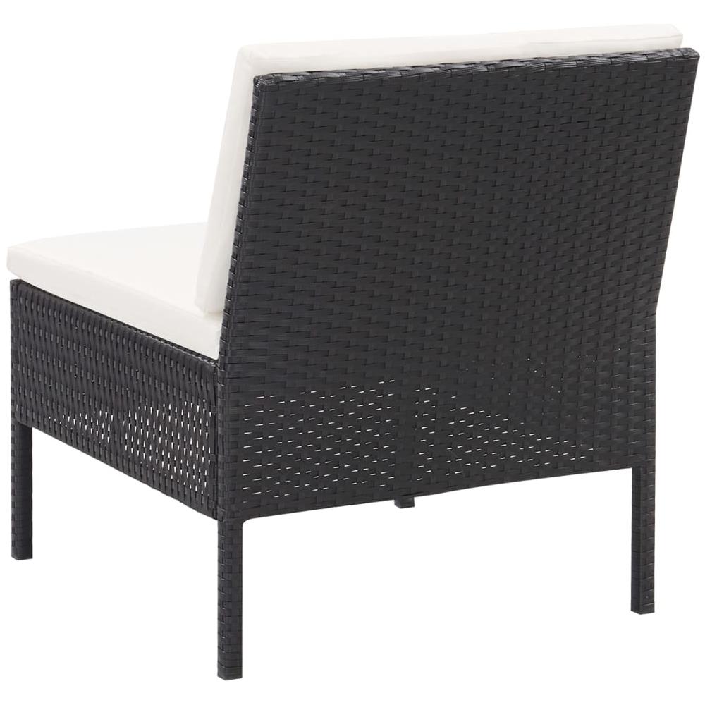 Set Divani da Giardino 6 pz con Cuscini in Polyrattan Nero - Foto 2