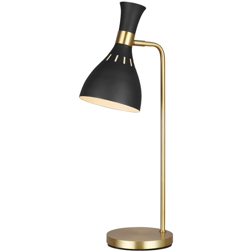 Lampada Da Tavolo A 1 Luce, Midnight Black, Midnight Black, Ottone Brunito, E27 - Foto 1