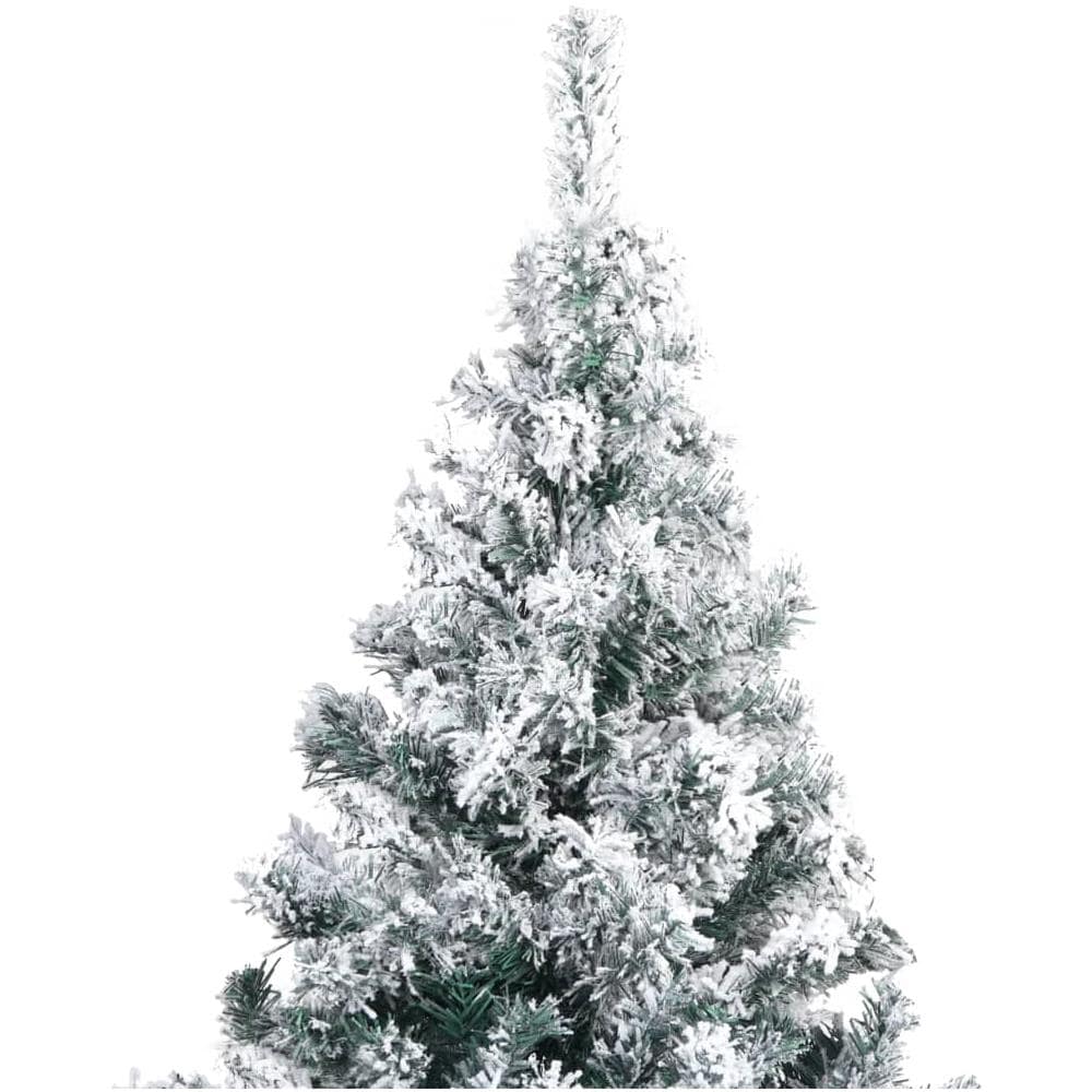 Albero di Natale Artificiale con Neve Fioccata Verde 210 cm PVC - Foto 2