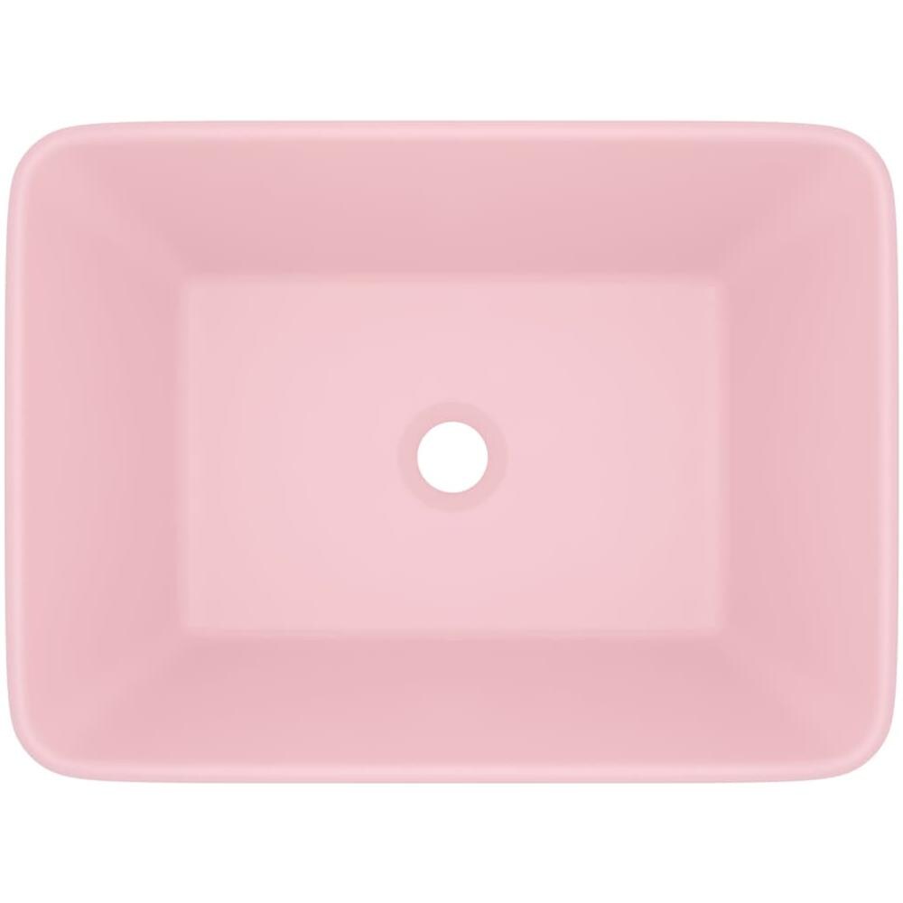 Lavandino Luxury Rosa Opaco 41x30x12 cm in Ceramica - Foto 2