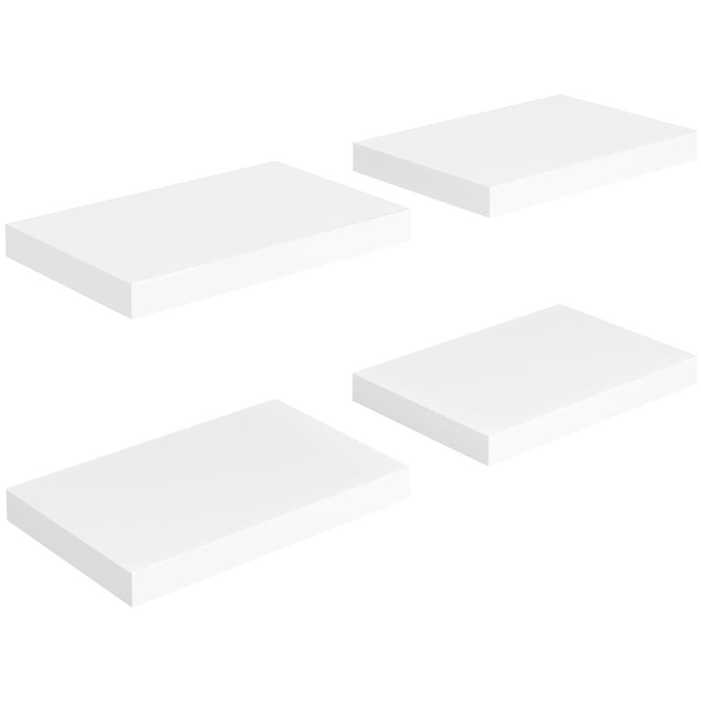Scaffali A Parete 4 Pz Bianco 40x23x3,8 Cm In Mdf - Foto 2