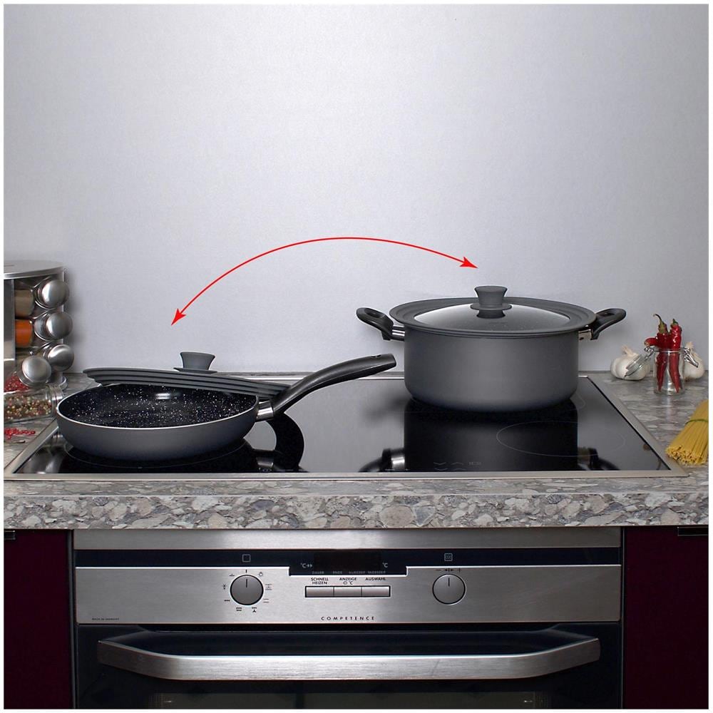 Set Di 2 Coperchi Multiuso In Vetro, Bordo In Silicone - Foto 1