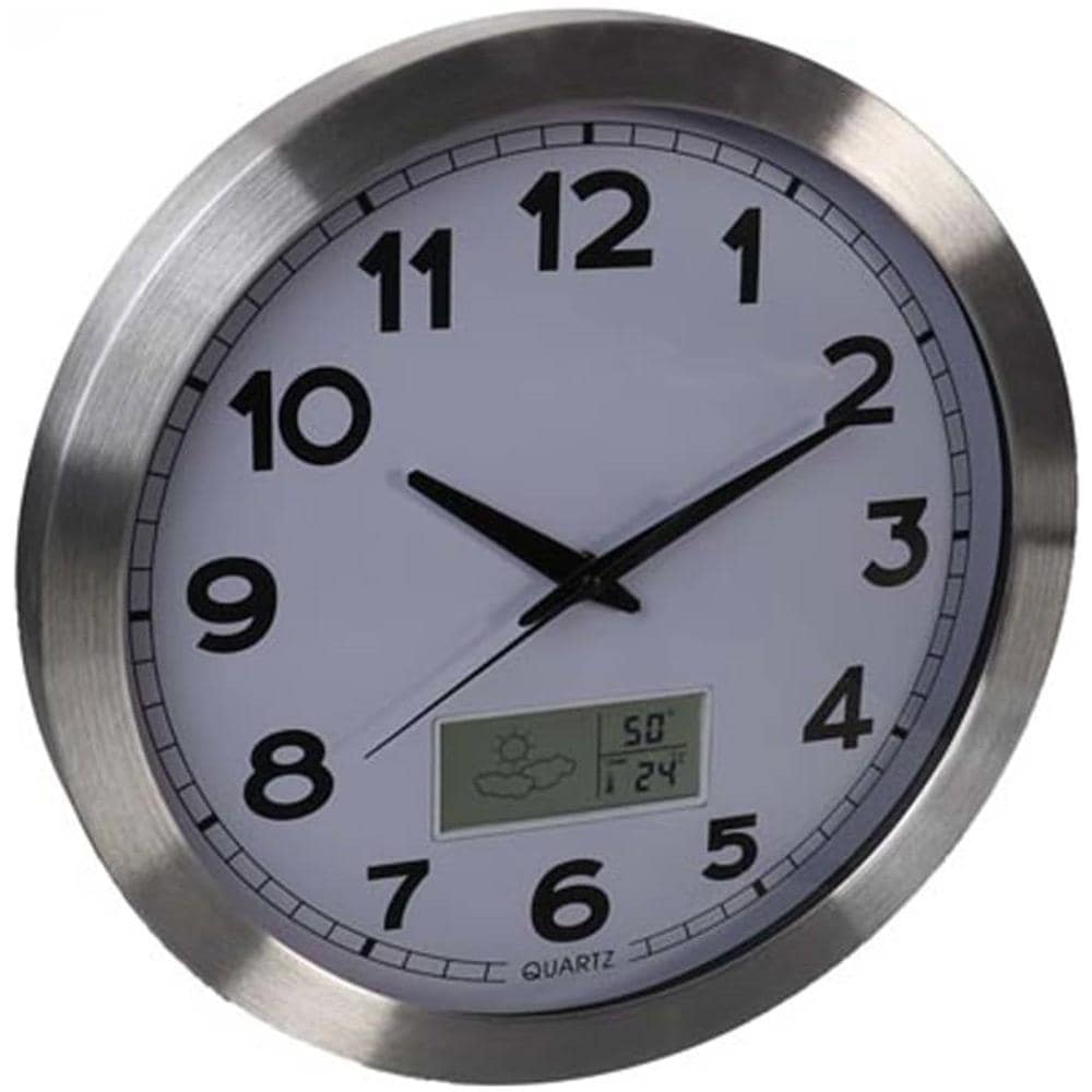 Orologio da Parete 30 cm Bianco e Argento - Foto 2