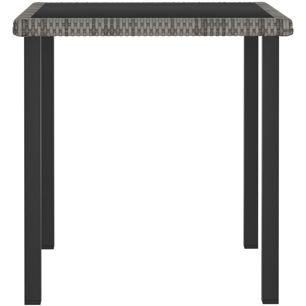 Set da Pranzo da Giardino 3 pz in Polyrattan Grigio - Foto 3