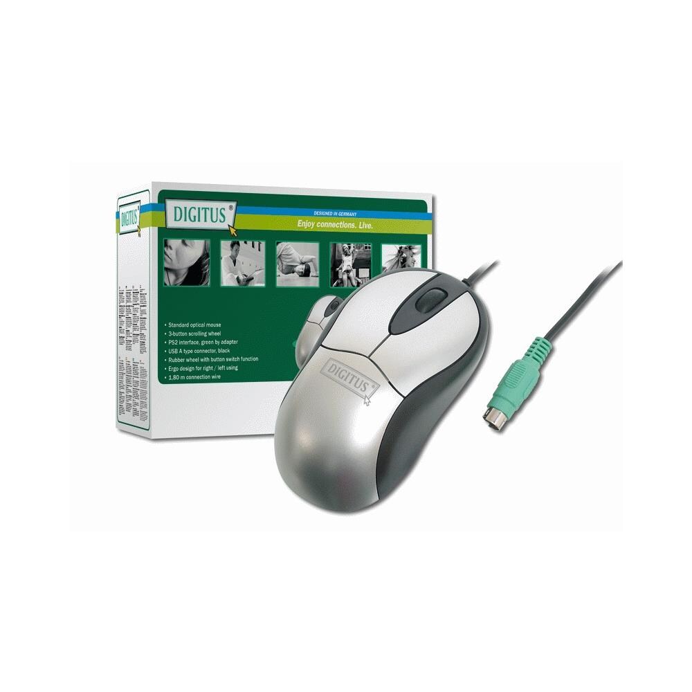 Mouse 3 button scrolling, optical 800dpi, USB+PS / 2, USB+PS / 2, Ottico, 800 DPI, 1,8m - Foto 1