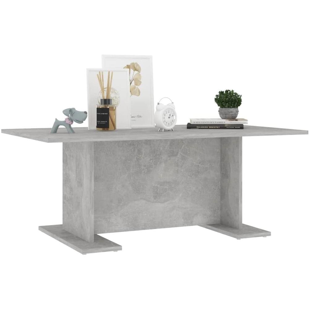 Tavolino Salotto Grigio Cemento 103,5x60x40cm Legno Multistrato - Foto 3