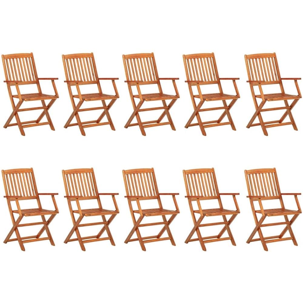 Set da Pranzo da Giardino 11 pz 220x90x75 cm Massello di Acacia - Foto 3