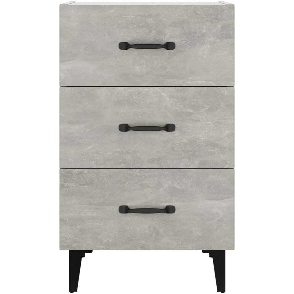 Comodino Grigio Cemento 40x40x66 Cm In Legno Multistrato - Foto 2