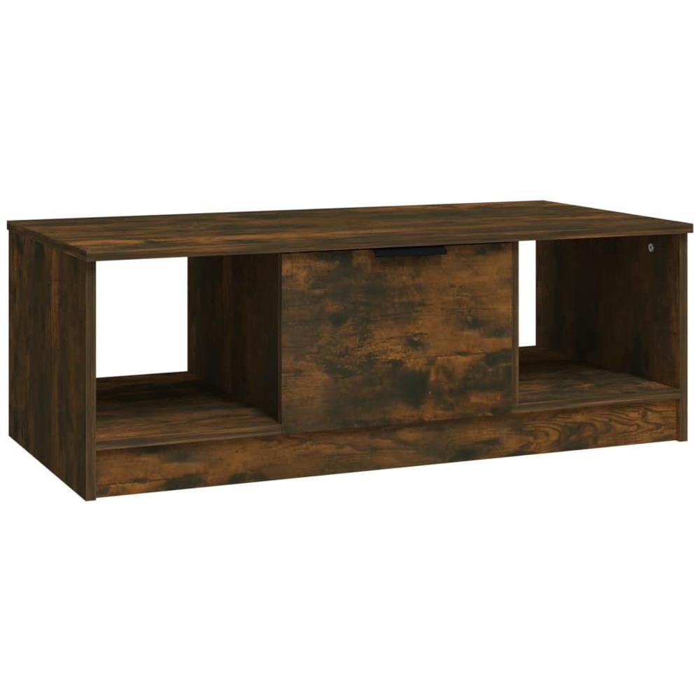 Tavolino Da Salotto Rovere Fumo 102x50x36 Cm Legno Multistrato - Foto 2