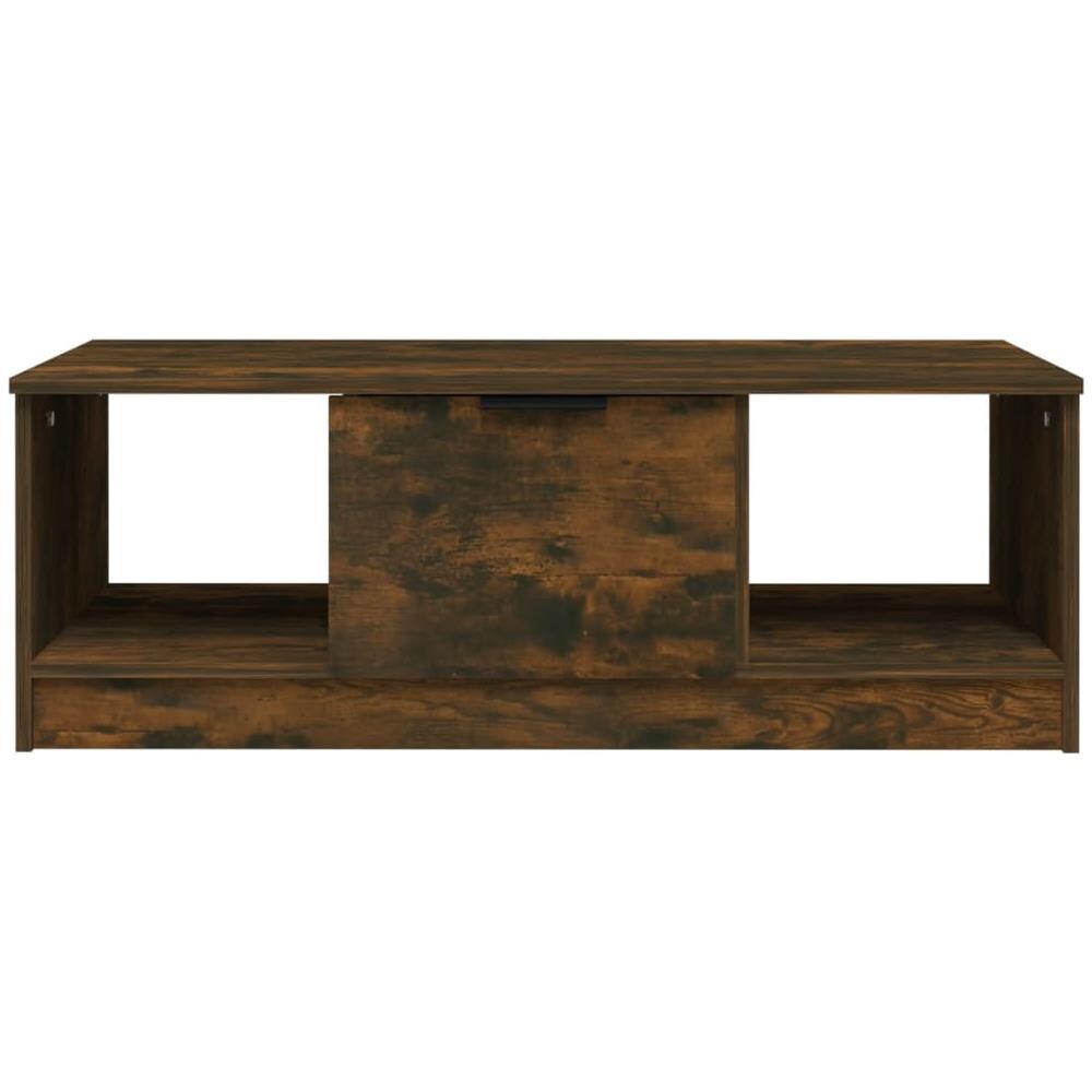 Tavolino Da Salotto Rovere Fumo 102x50x36 Cm Legno Multistrato - Foto 3