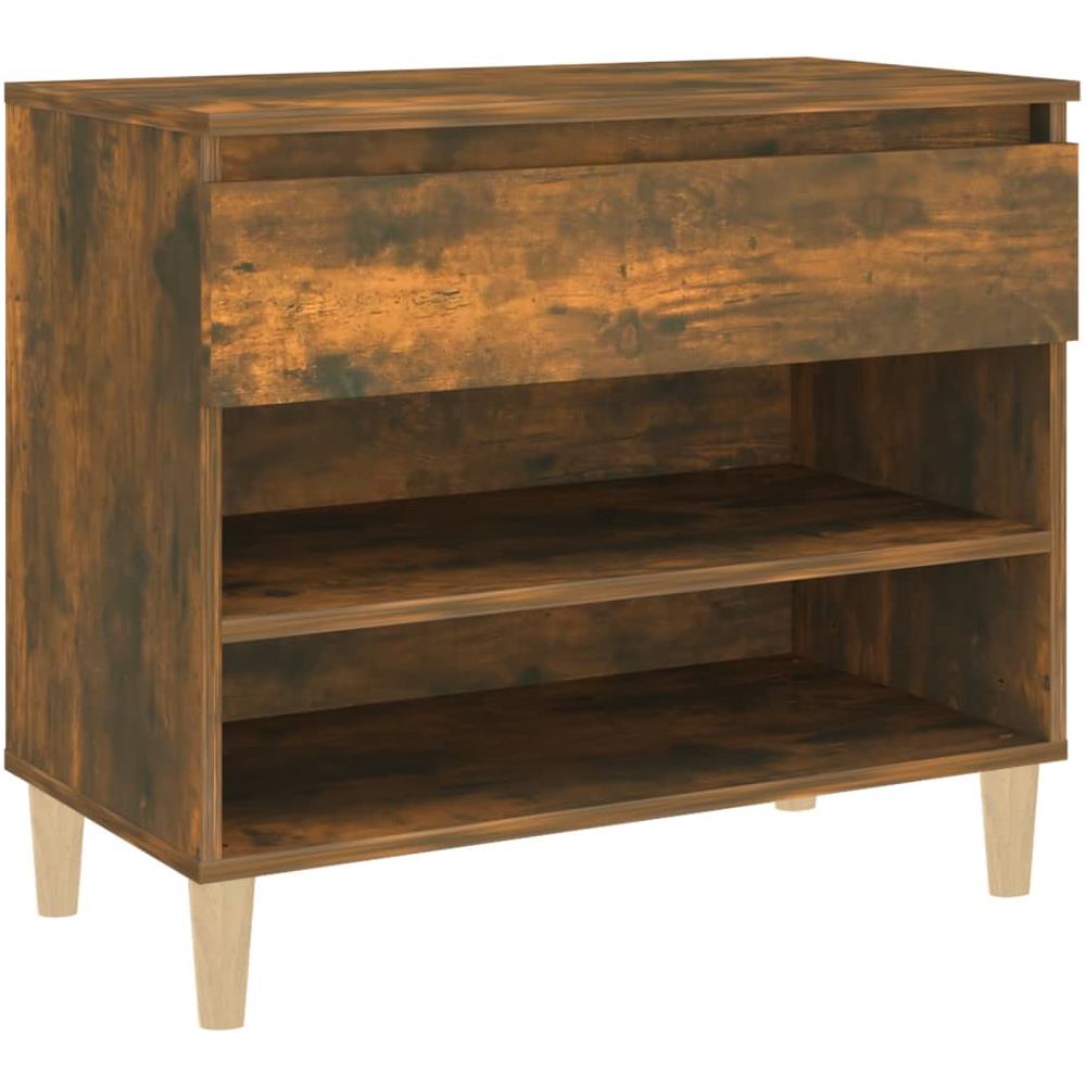 Scarpiera Rovere Fumo 70x36x60 Cm In Legno Multistrato - Foto 2