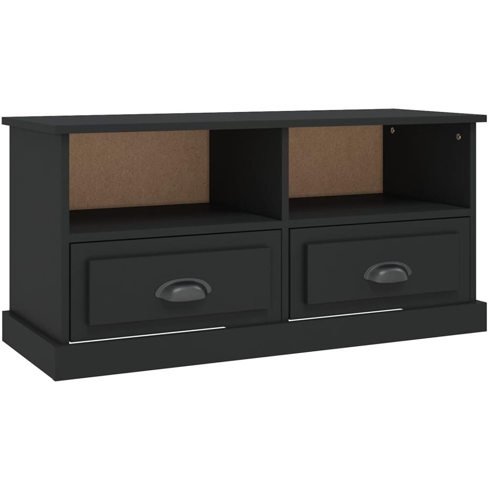 Mobile Porta Tv Nero 93x35,5x45 Cm In Legno Multistrato - Foto 2