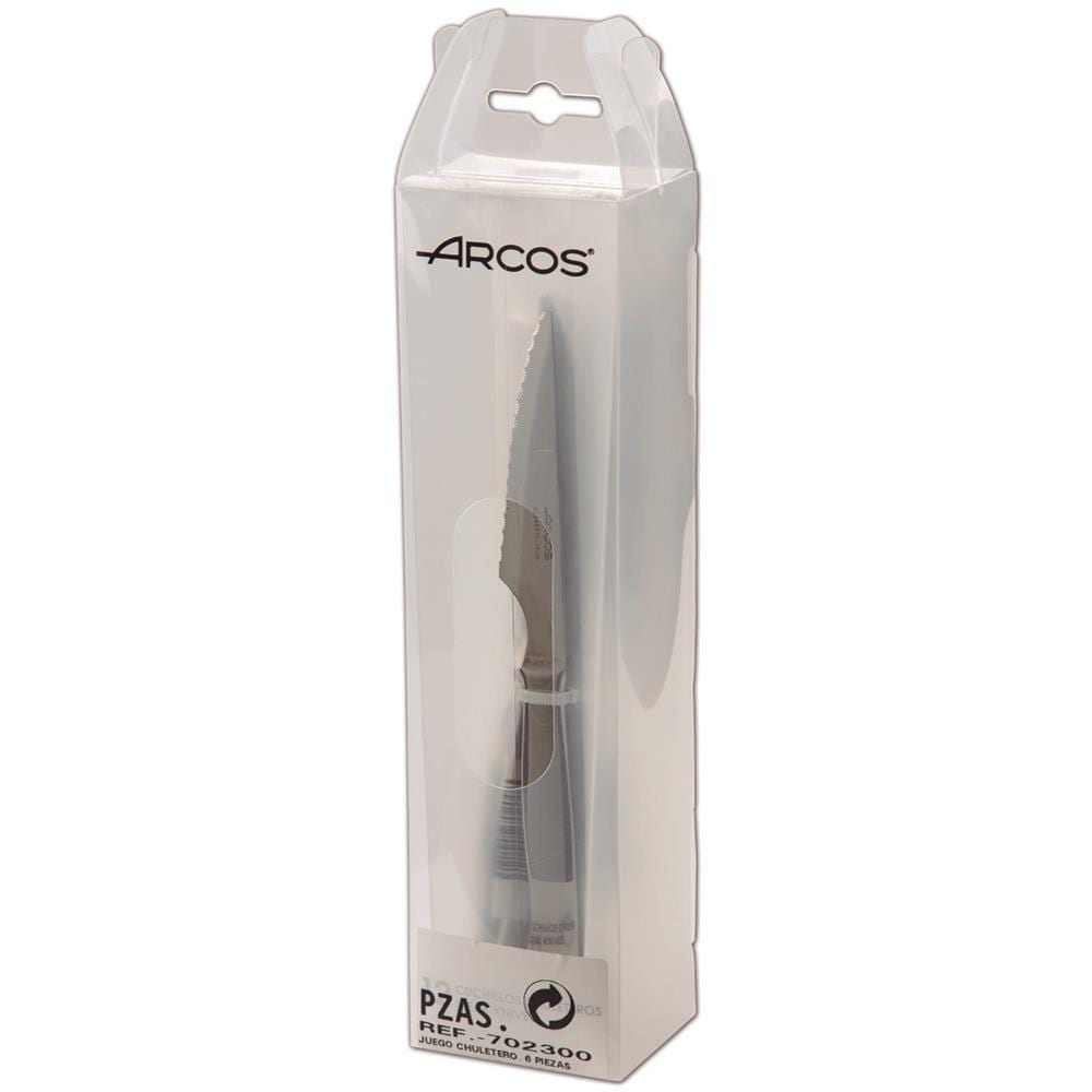 Set Di Coltelli Da Tavolo Set Lombi 702300 Monoblocco Monoblocco Monoblocco In Acciaio Inox, Lama 11 Cm In Scatola 6 Pezzi - Foto 1