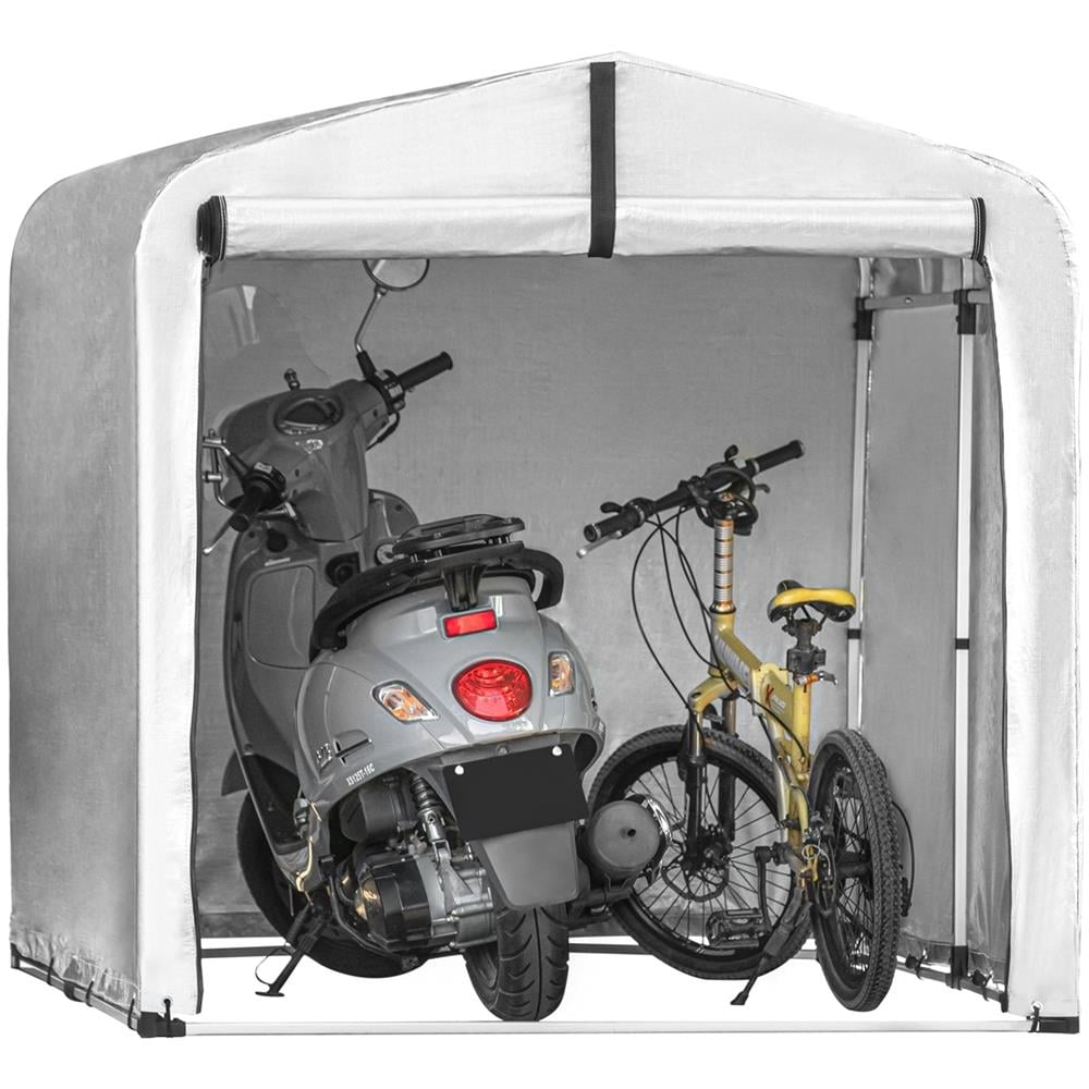 Tenda Per Bicicletta Impermeabile Protezione Uv Tenda Da Garage Per Biciclette Tenda Multiuso Da Giardino In Colore Argento 159x219x165 Cm, Kls11-l - Foto 1