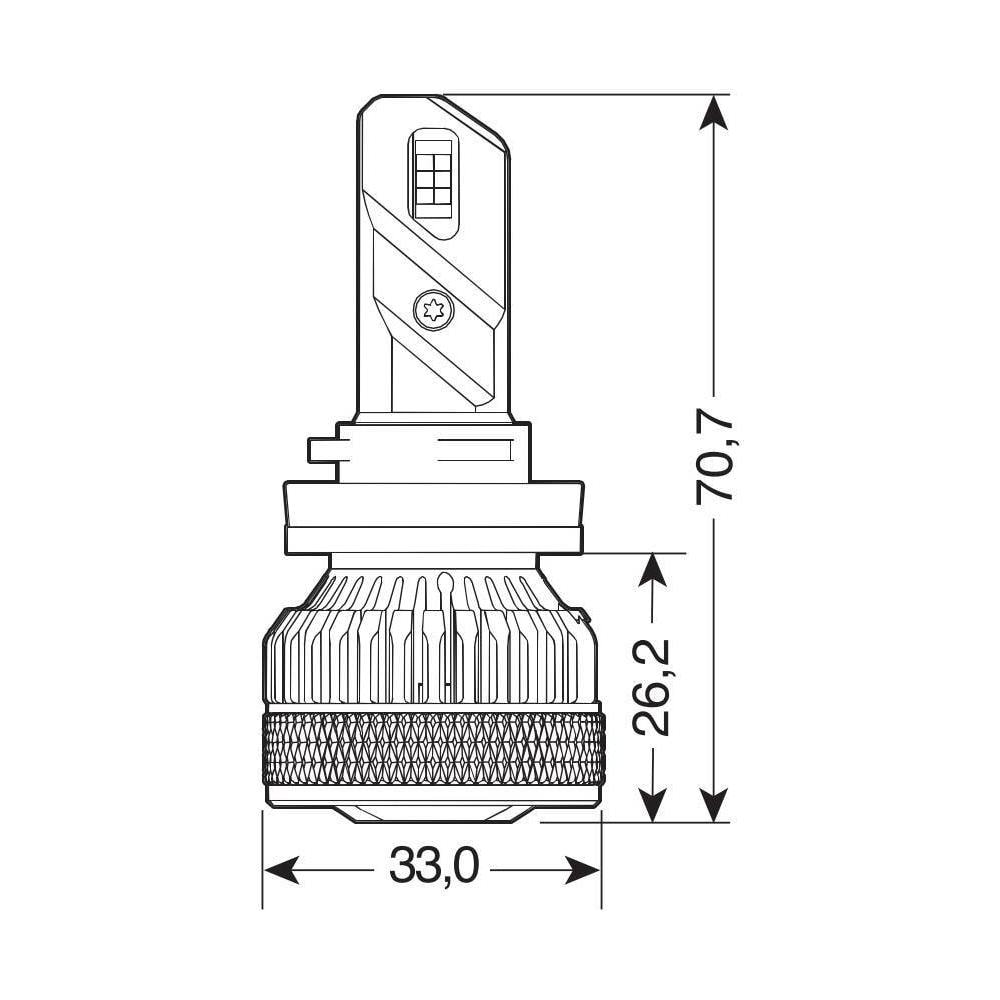 9/32v Halo Led Serie 14 Lightning - (h11) - 45w - Pgj19-2 - 2 Pz - Scatola - Foto 2